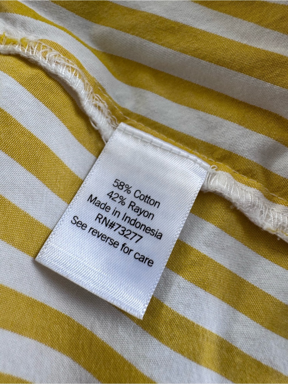 Nine West Yellow Striped Button-Front Shirt - Picture 5 of 6